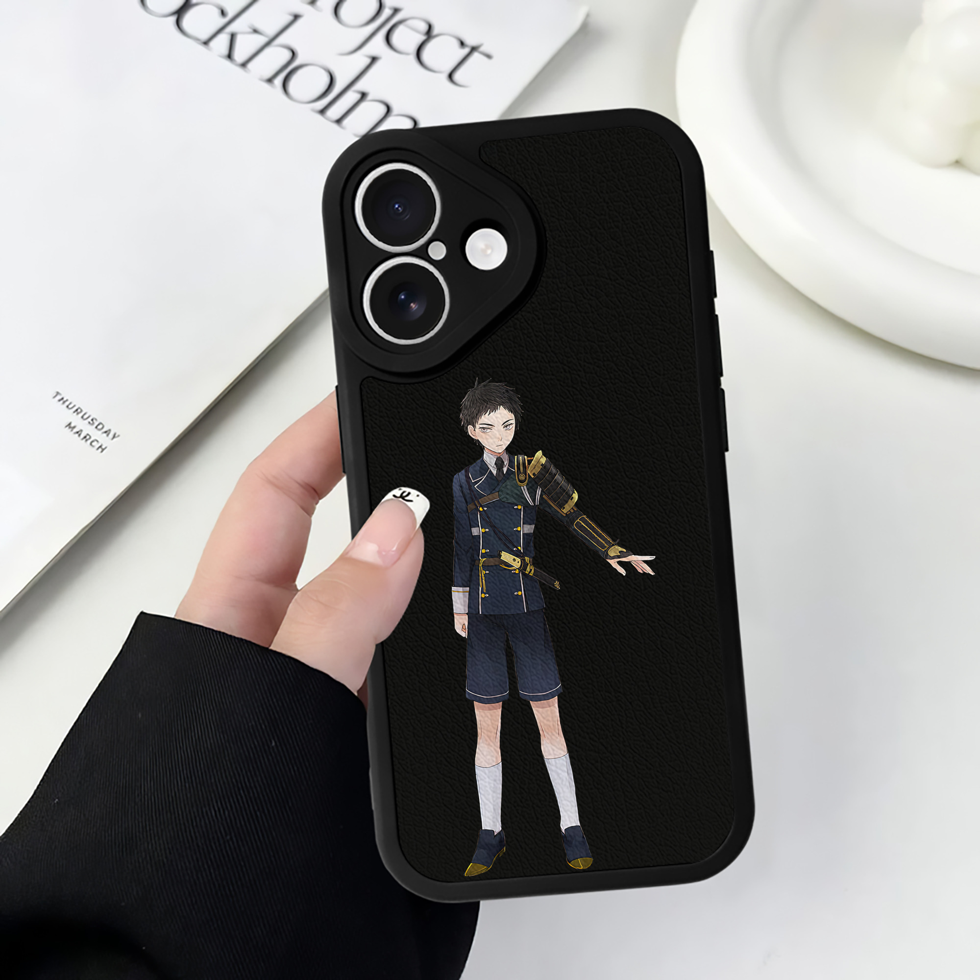 （画像用） 刀剣乱舞 Touken Ranbu 【iPhone 16シリーズ対応】シリコンスマホケース（レザー調） 材質：シリコン